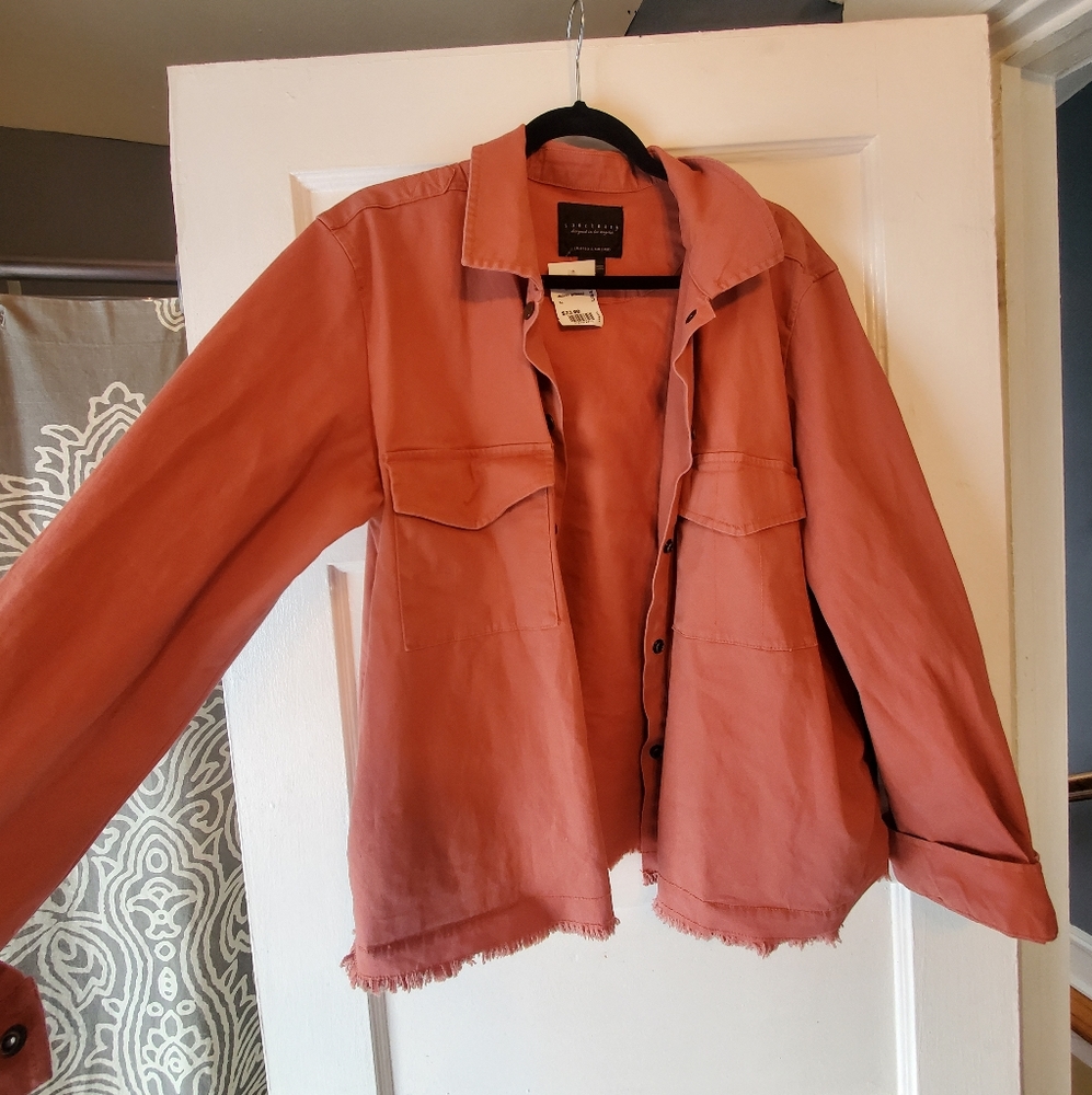 Salmon Colored Jean Jacket - XL